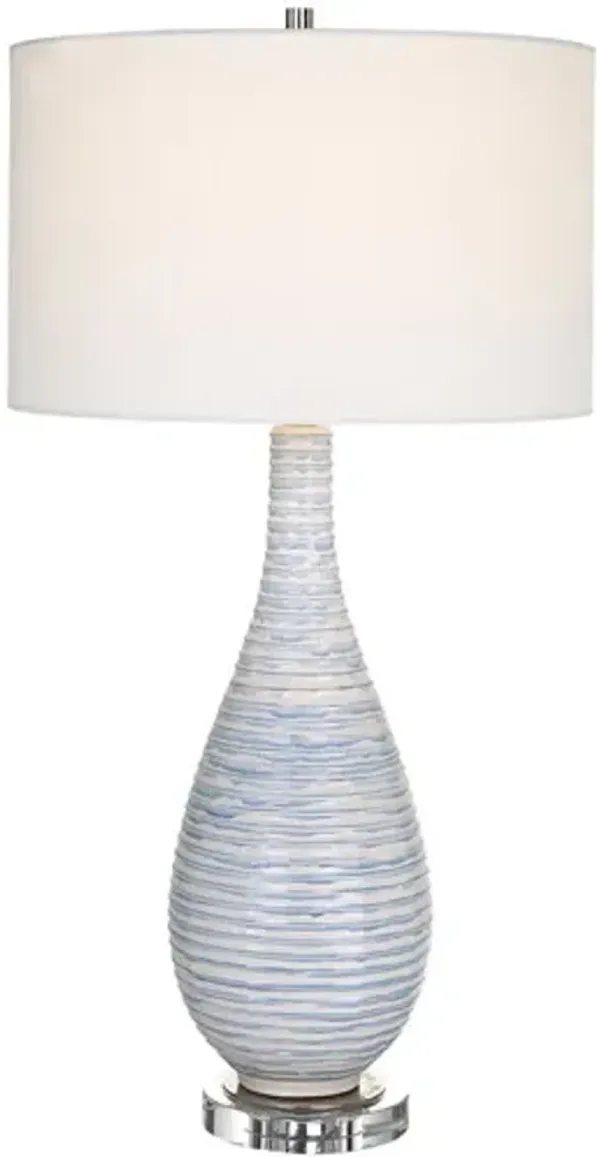 Uttermost Clariot Soft Blue/White Table Lamp