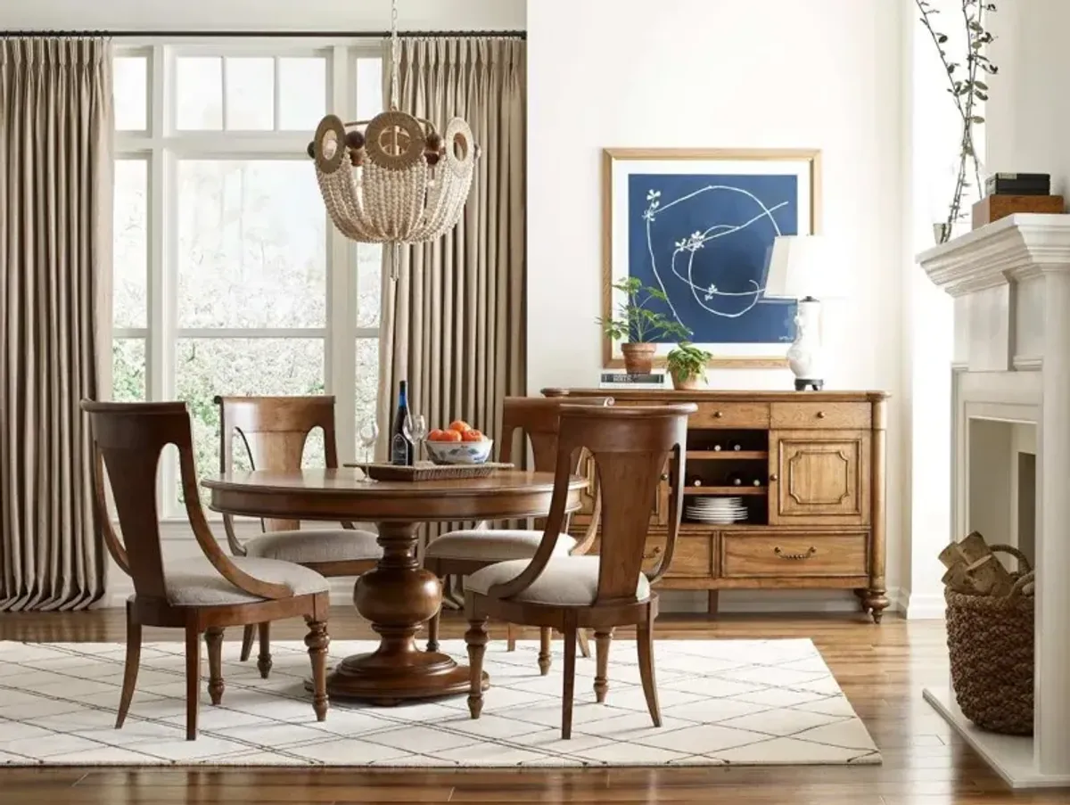 American Drew Berkshire Hillcrest Warm Cognac Round Dining Table