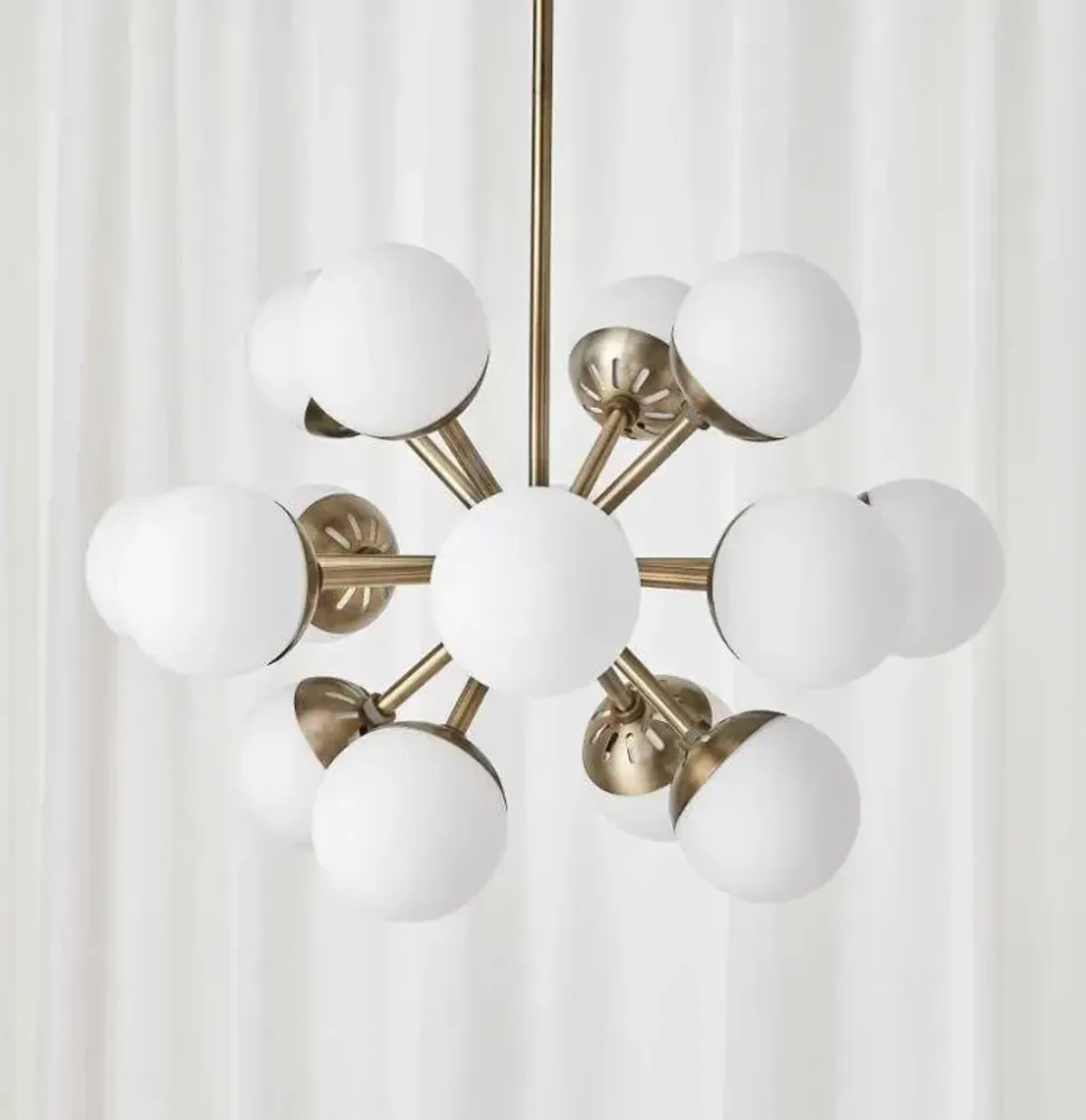 Uttermost Droplet Gold/White Sputnik Chandelier