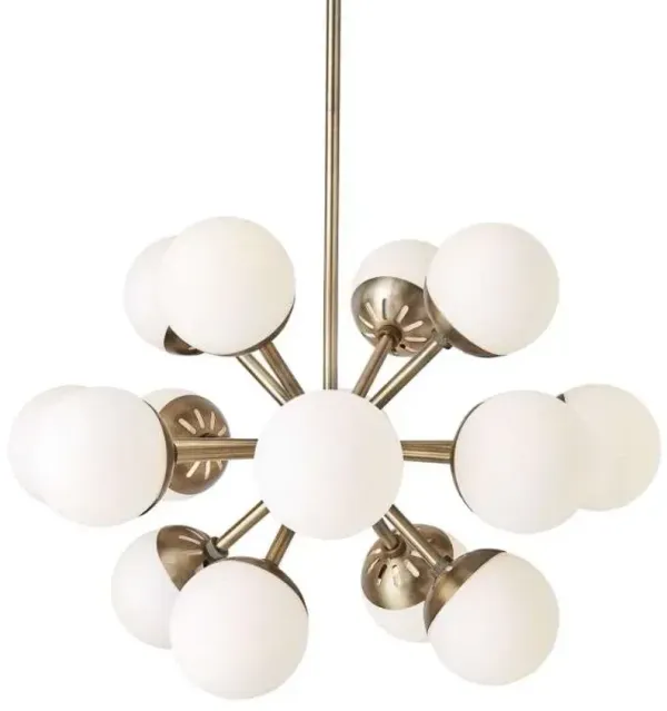 Uttermost Droplet Gold/White Sputnik Chandelier