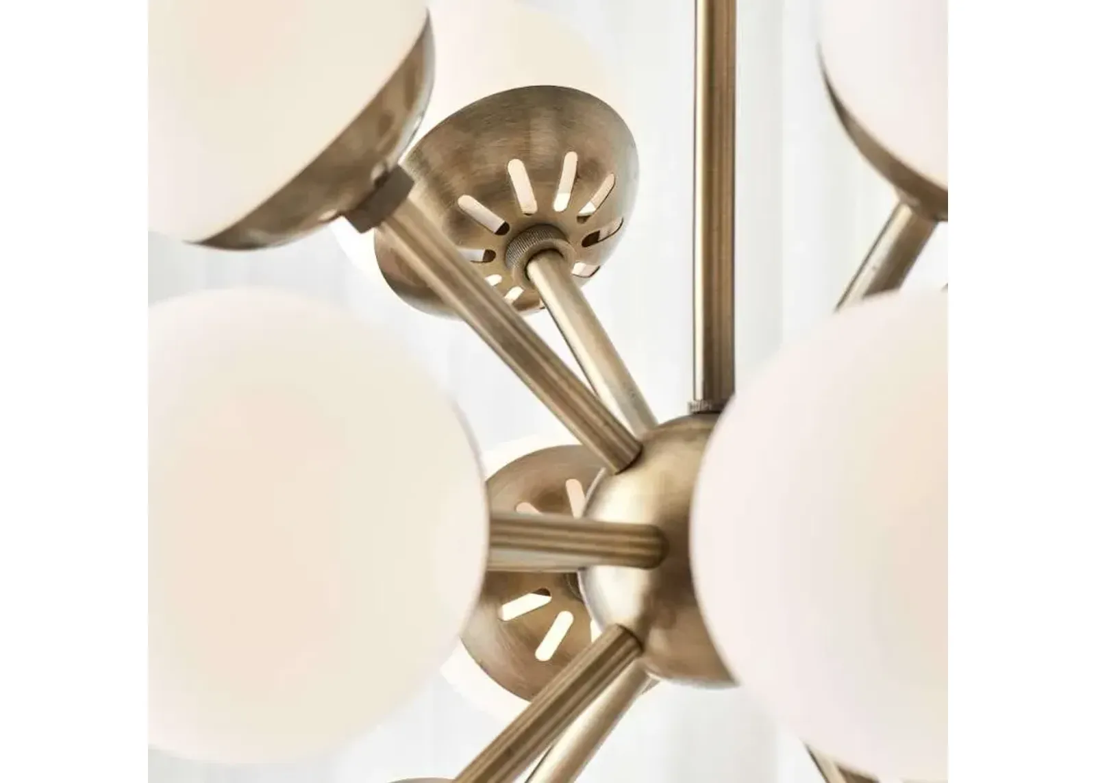 Uttermost Droplet Gold/White Sputnik Chandelier