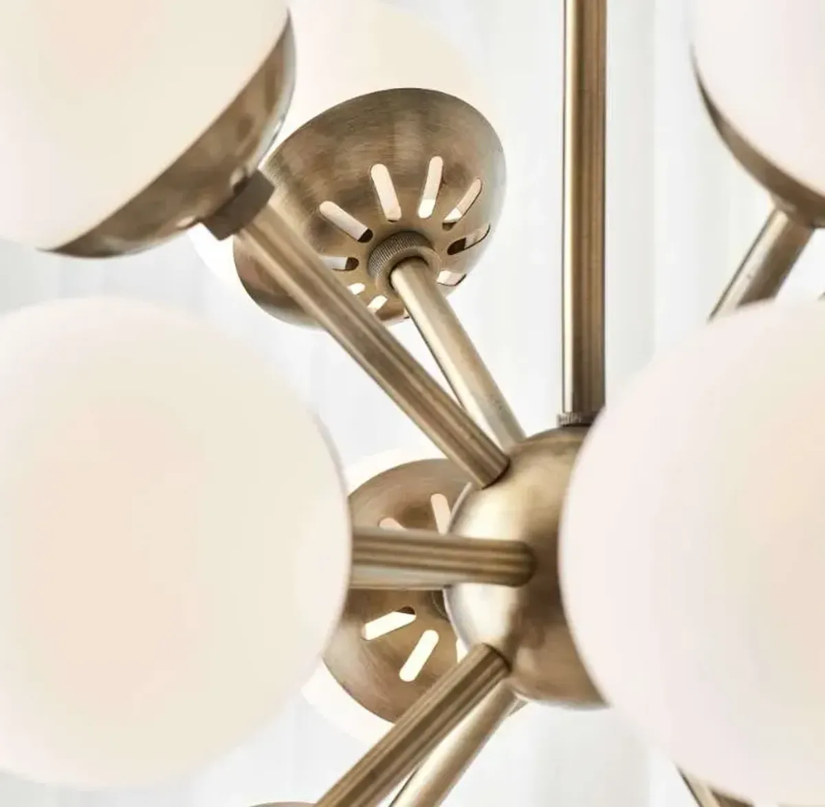 Uttermost Droplet Gold/White Sputnik Chandelier