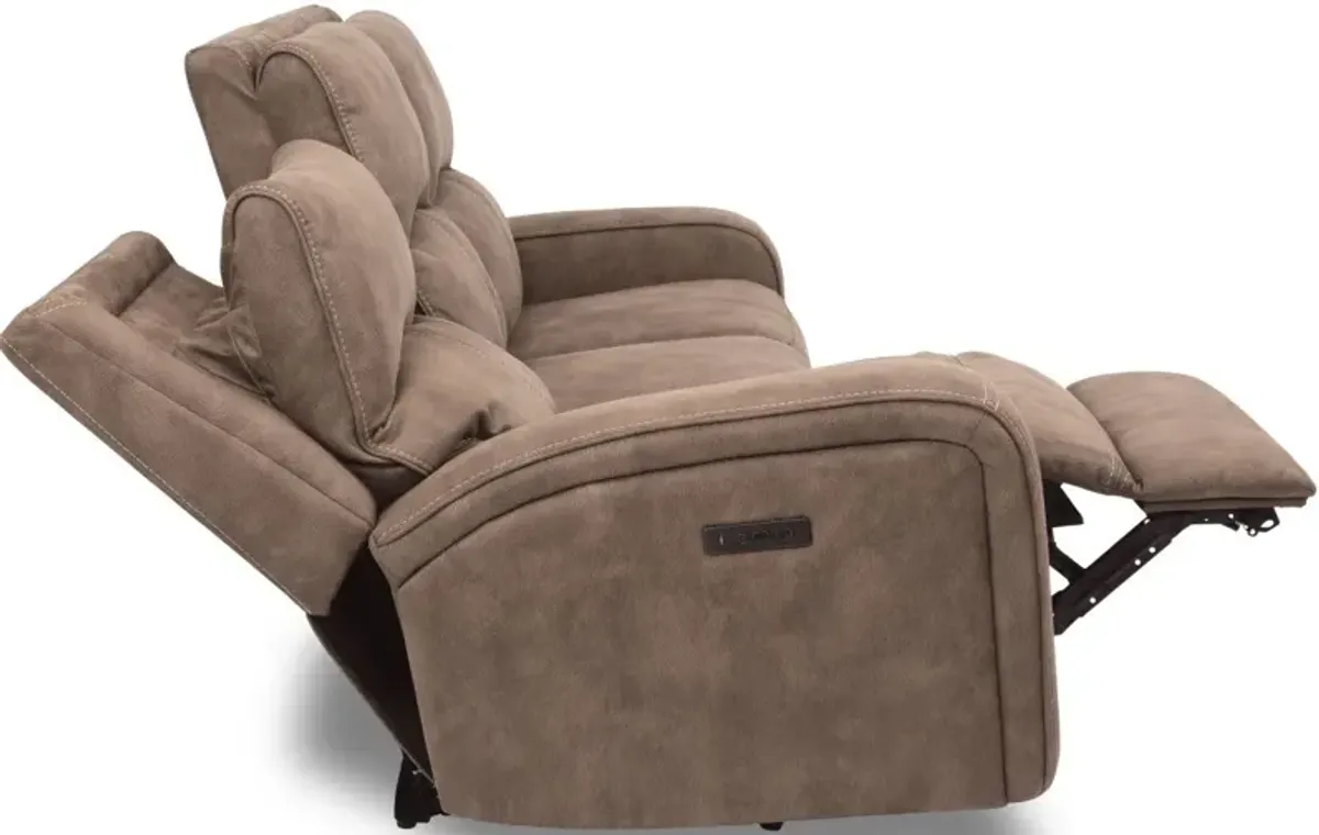 Flexsteel Nirvana Saddle Power Reclining Sofa with Power Headrests