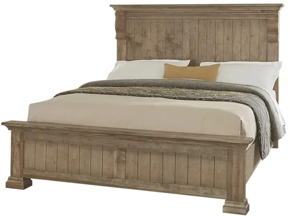 Vaughan-Bassett Carlisle Warm Natural Corbel Queen Headboard