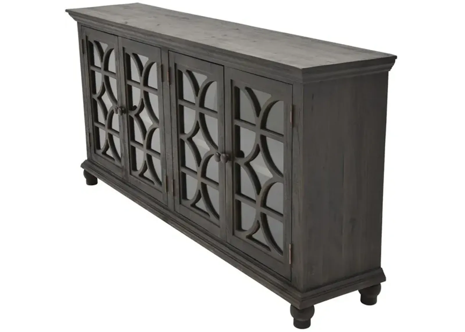 Noble Furniture Chester Accent Cabinet with Aspen Interior & Kona Exterior