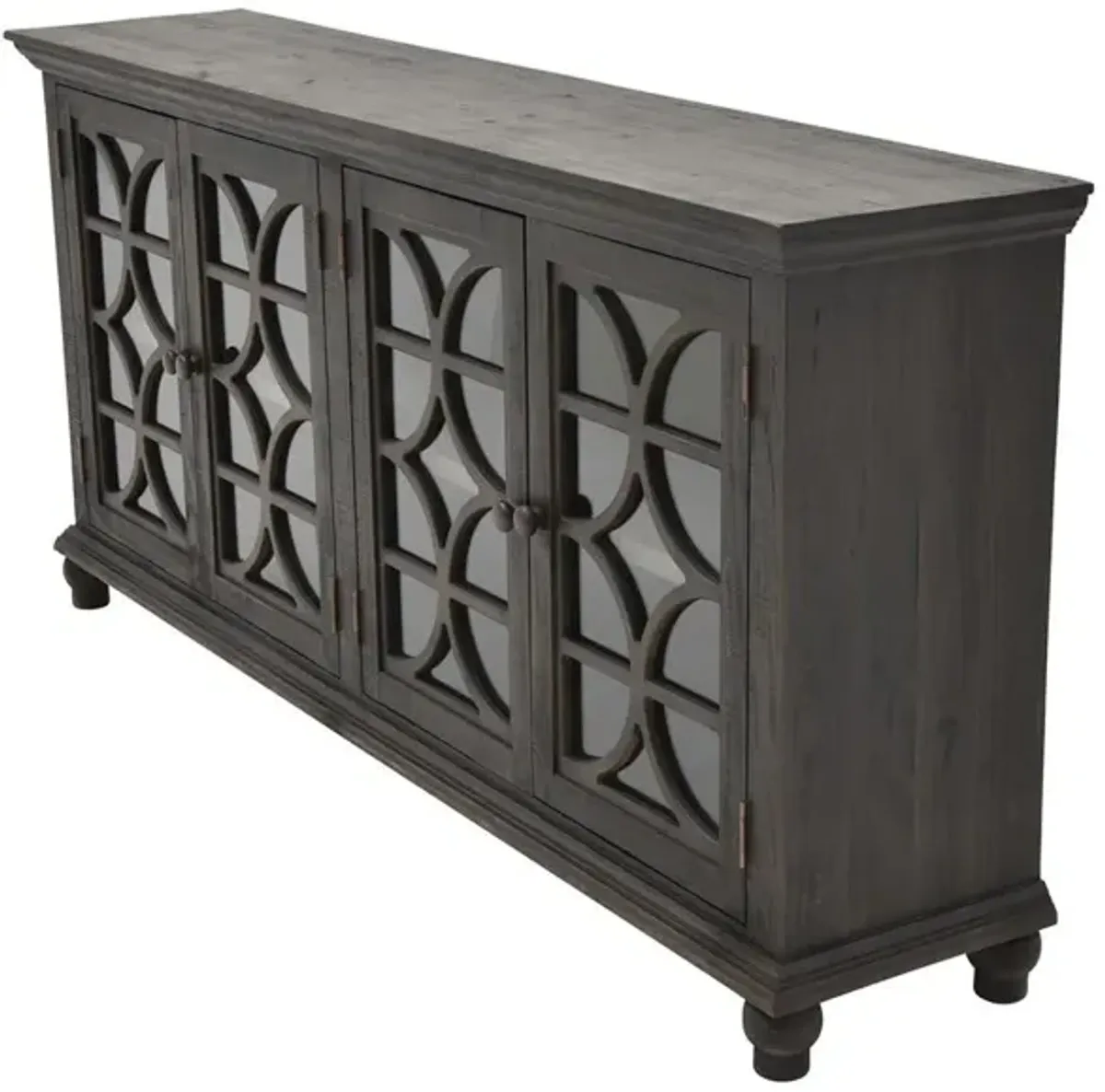 Noble Furniture Chester Accent Cabinet with Aspen Interior & Kona Exterior