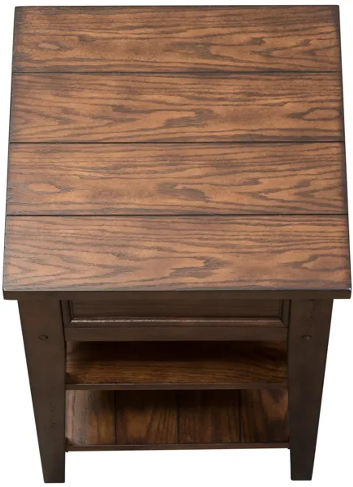 Liberty Furniture Lake House Rustic Brown Oak Chair Side Table