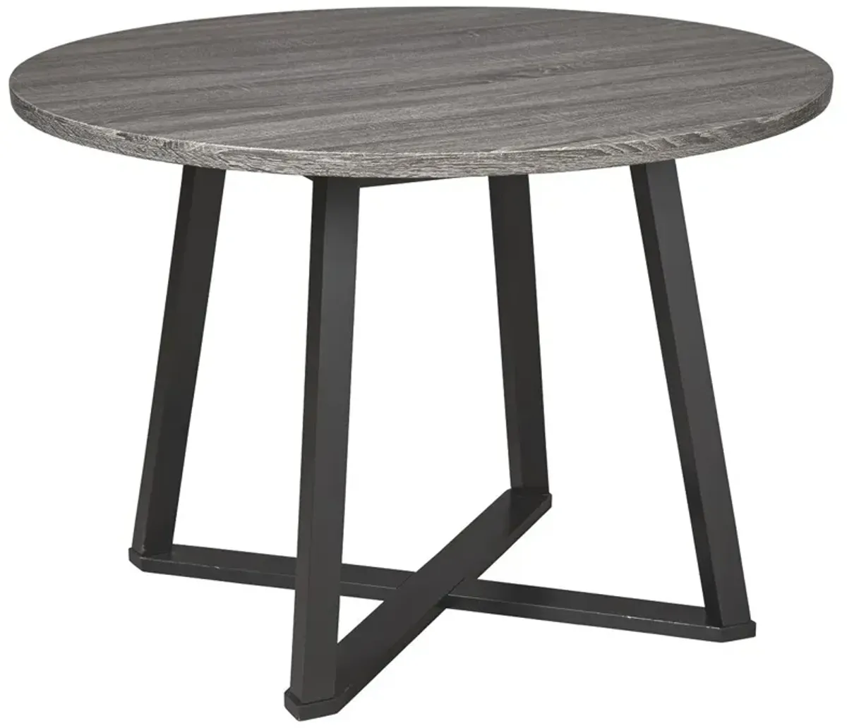 Ashley Centiar Gray/Black Round Dining Room Table