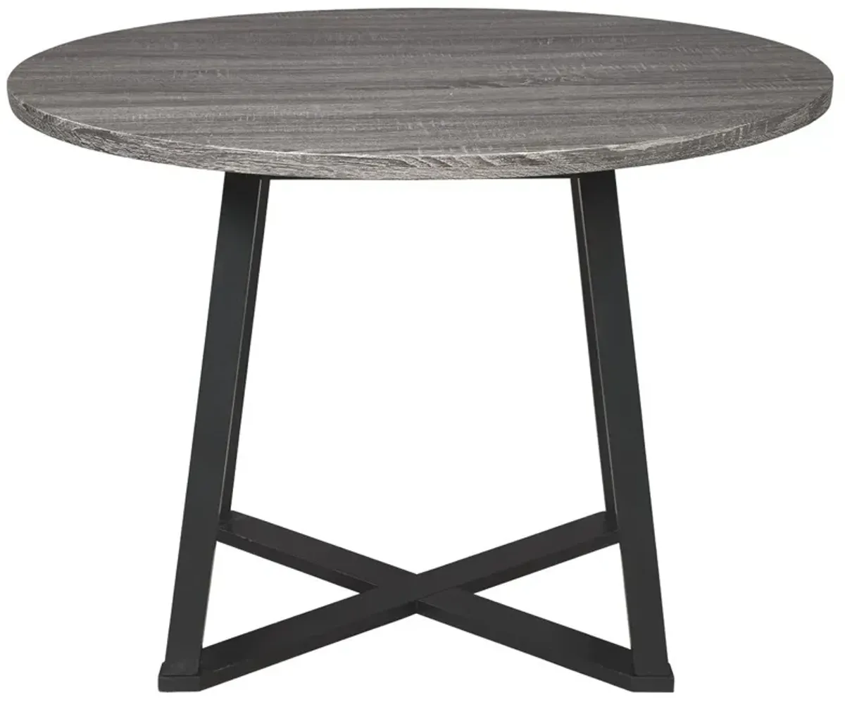 Ashley Centiar Gray/Black Round Dining Room Table