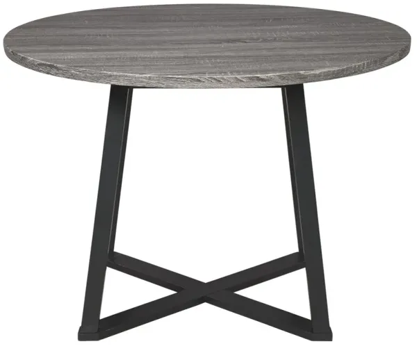 Ashley Centiar Gray/Black Round Dining Room Table