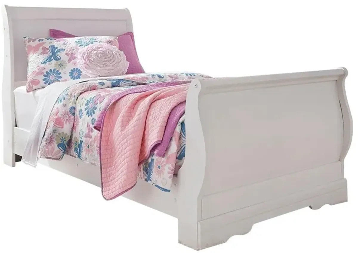 Ashley Anarasia White Twin Sleigh Bed