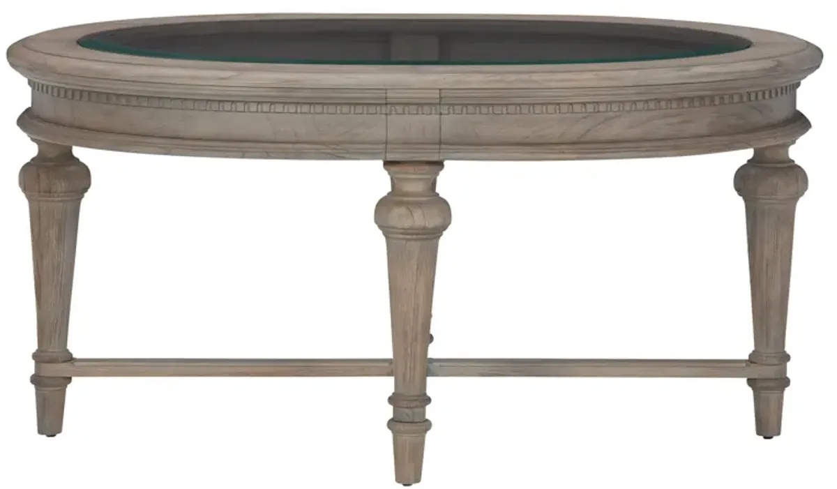 Hekman Oval Coffee Table Driftwood Wellington Estates