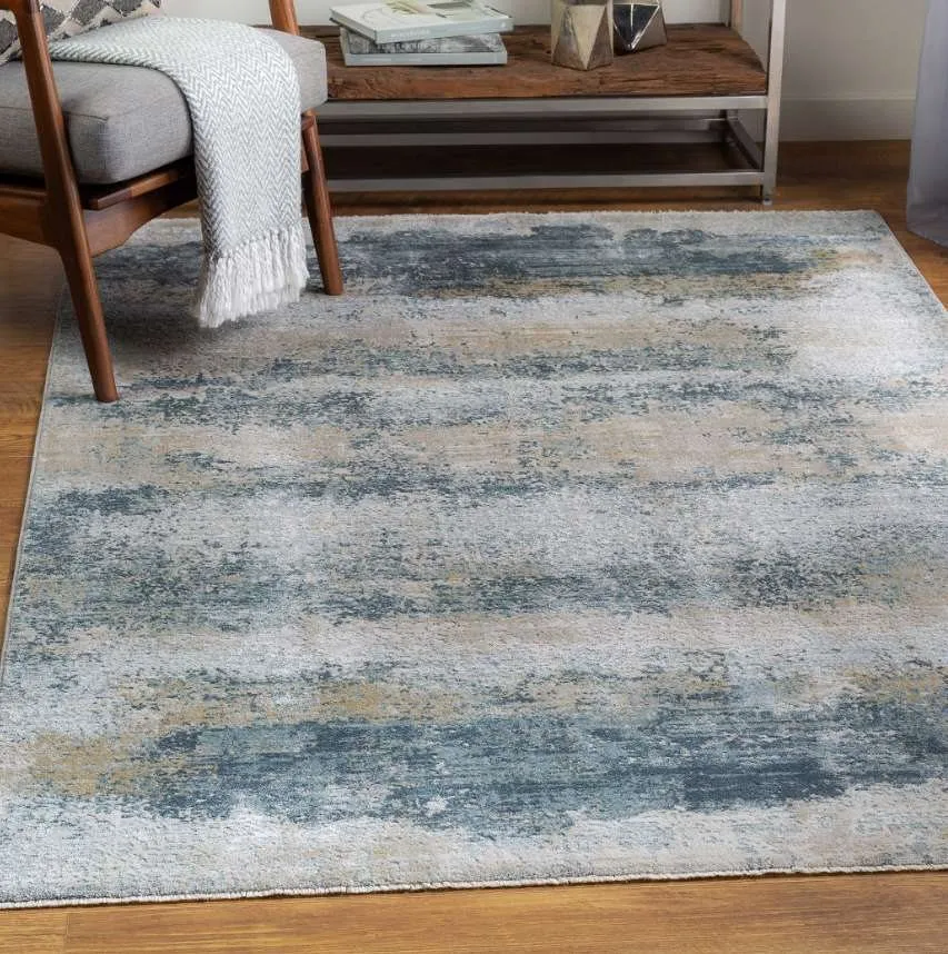 BREMEN LIGHT BROWN/LIGHT GRAY/NAVY/TAUPE 8 X 10 AREA RUG