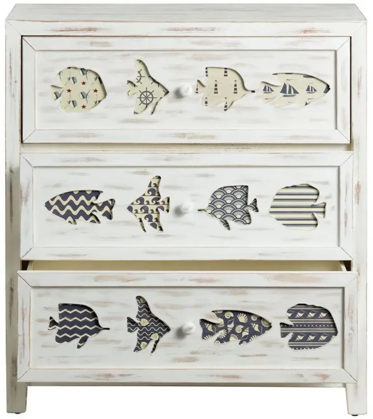 HATTERAS WHITE WASH CHEST