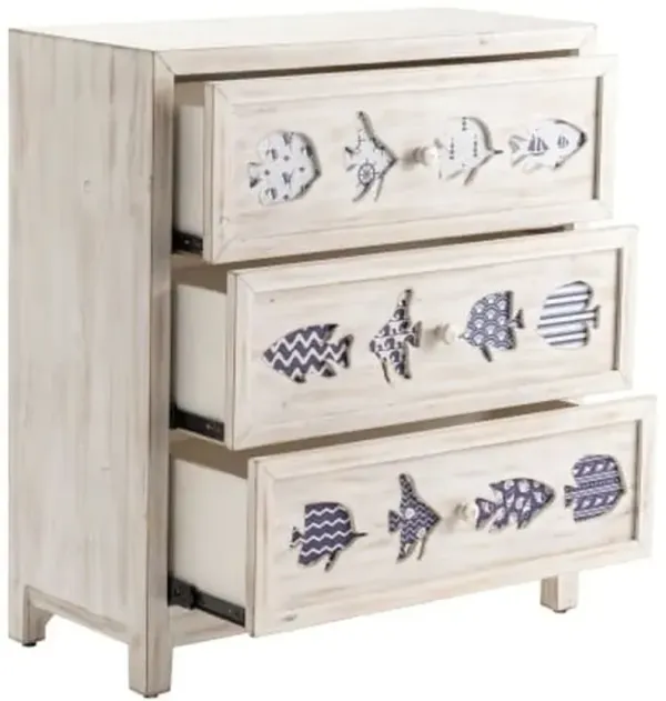 Crestview Hatteras White Wash Chest