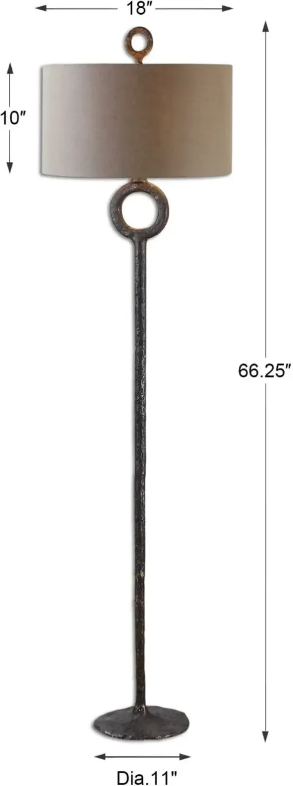 Uttermost Ferro Brown Floor Lamp