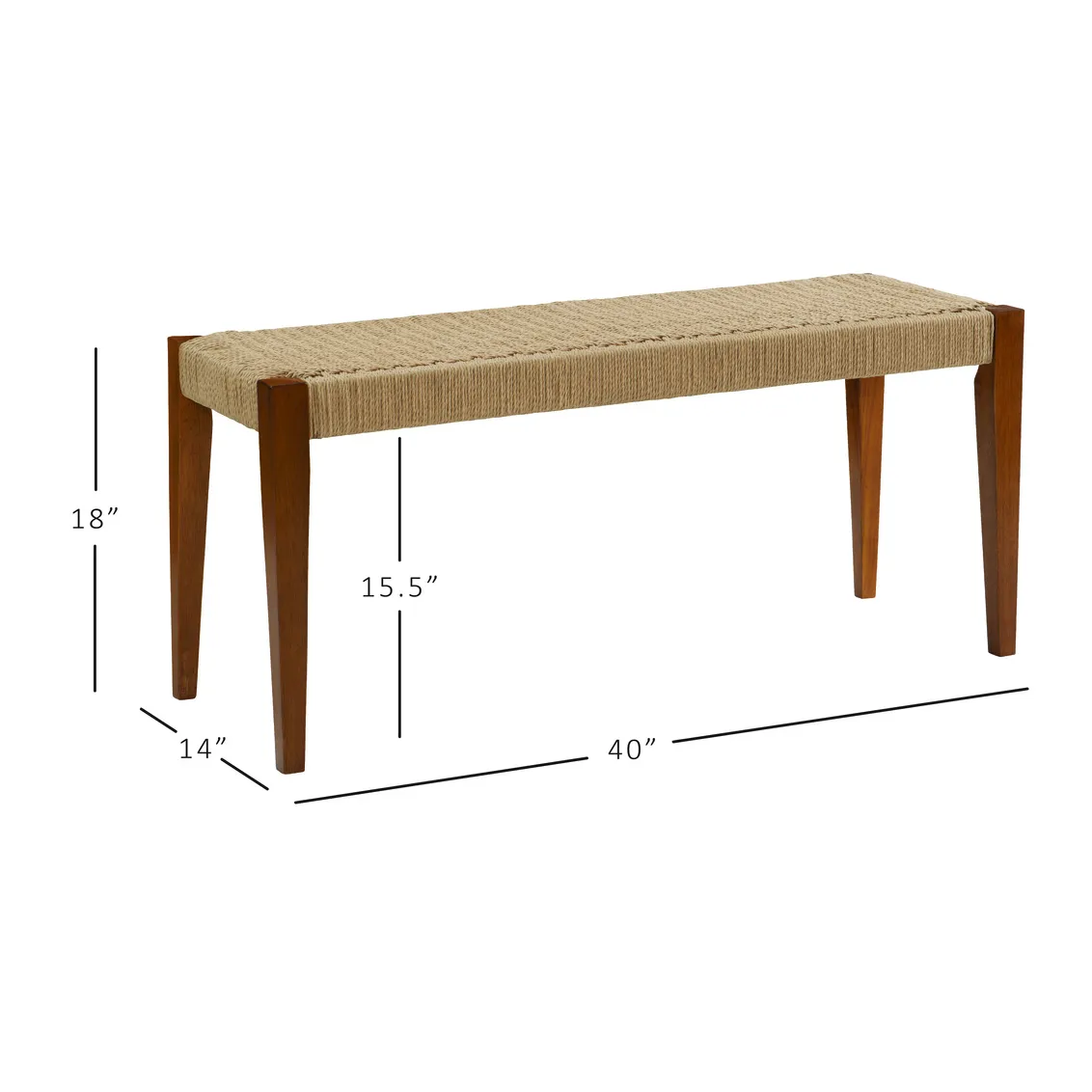 CADENCE DINING BENCH - BROWN