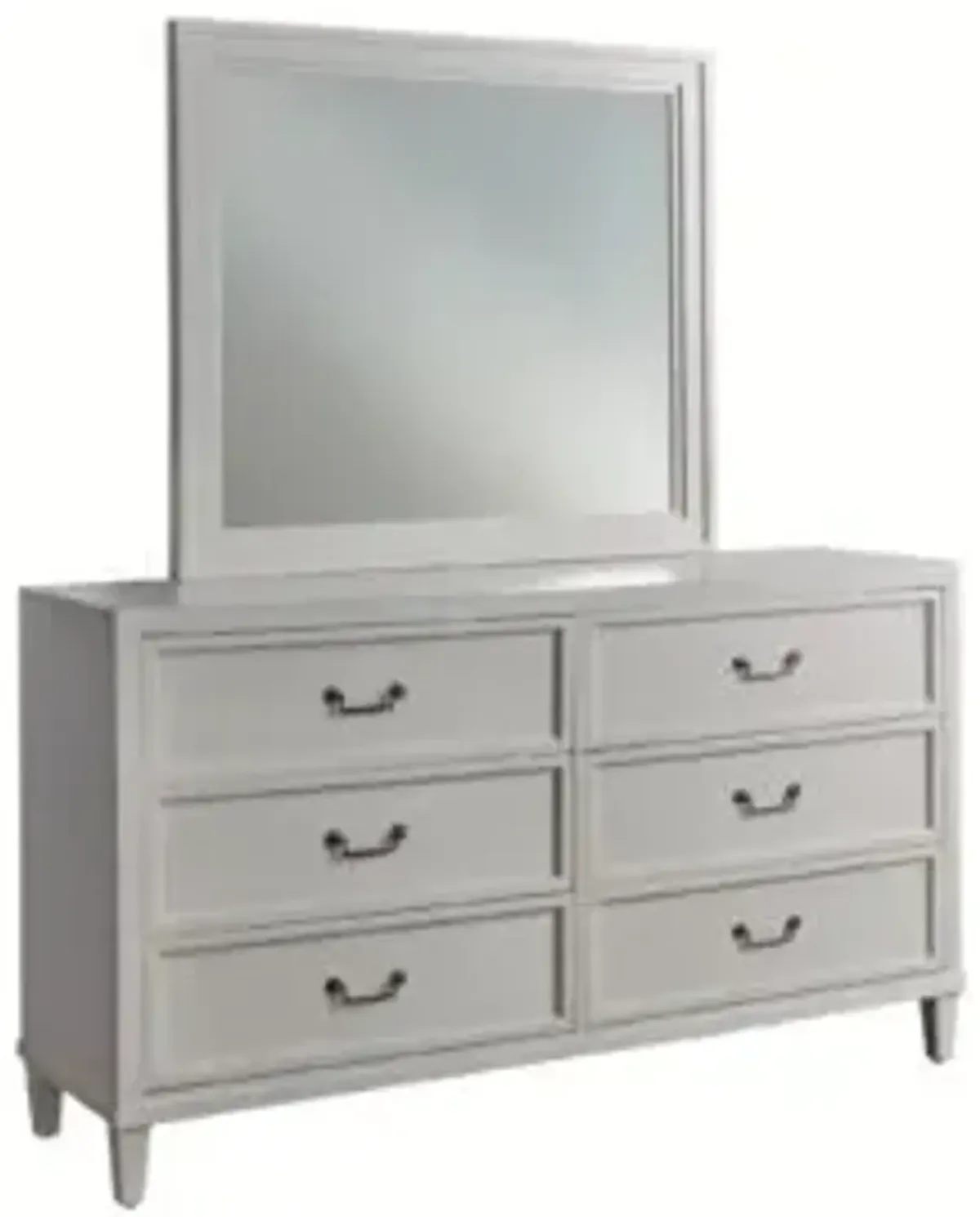 American Woodcrafters Dunescape Mirror in Painted White