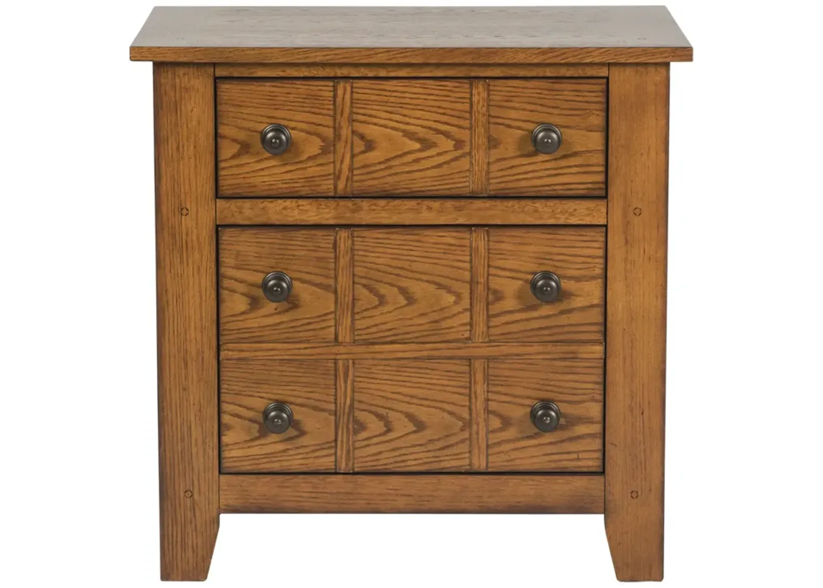 Liberty Furniture Aged Oak Nightstand Grandpa's Cabin