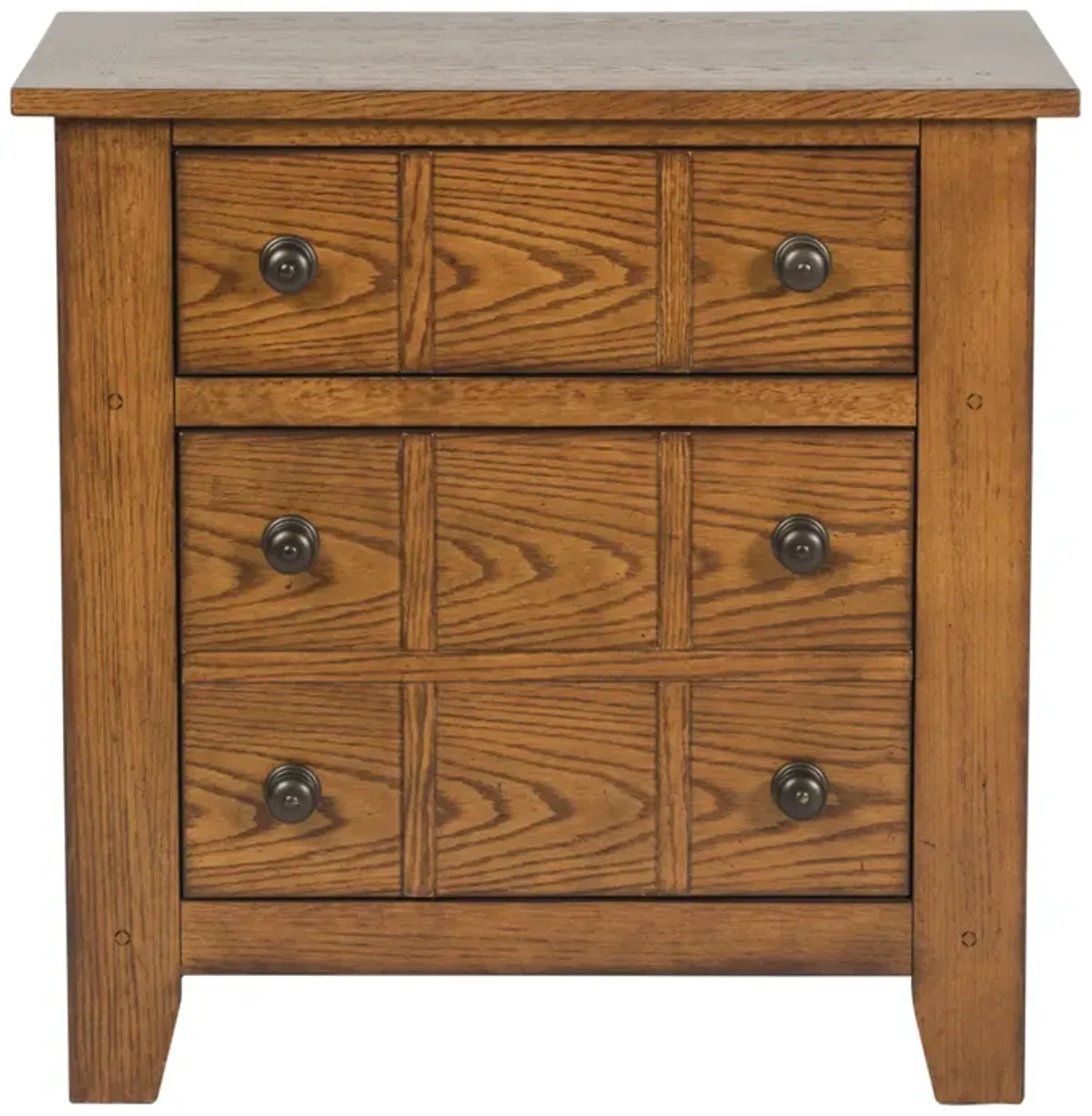 Liberty Furniture Aged Oak Nightstand Grandpa's Cabin