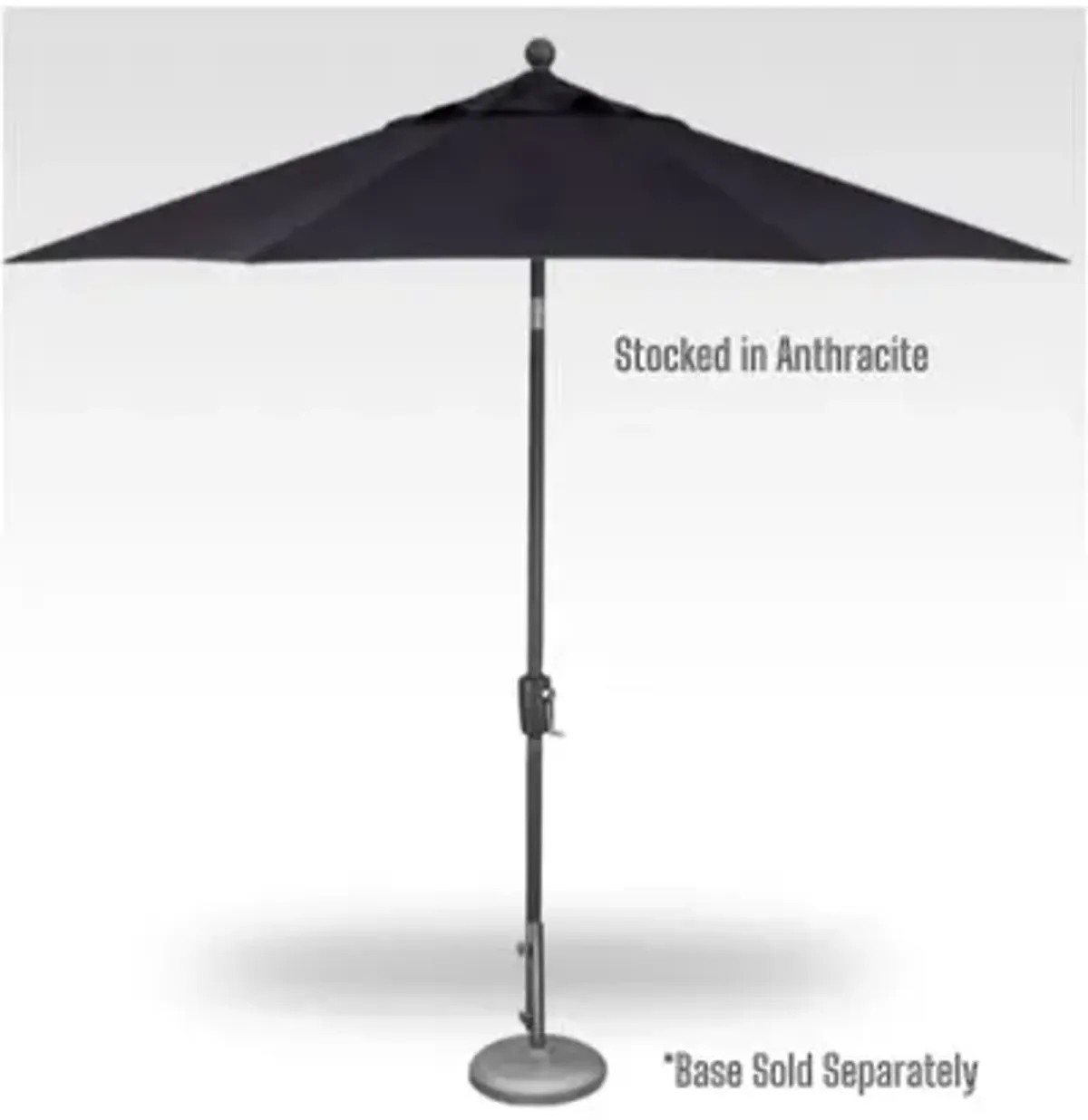 Treasure Garden Navy 9' Octagon Anthracite Push Button Tilt Outdoor Umbrella