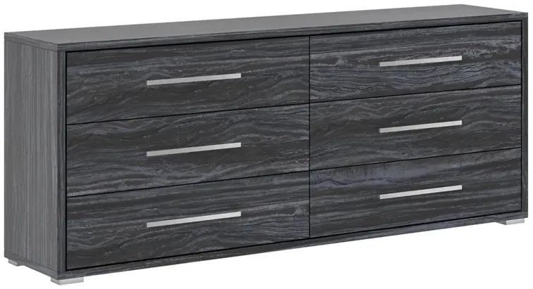 NAPLES 6-DRAWER MELAMINE WOOD DRESSER