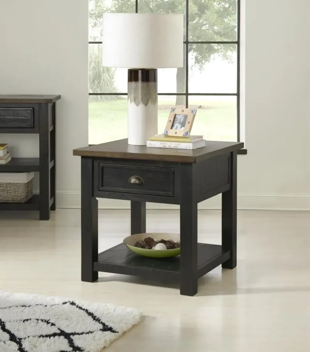 Martin Svensson Monterey End Table in Black & Brown