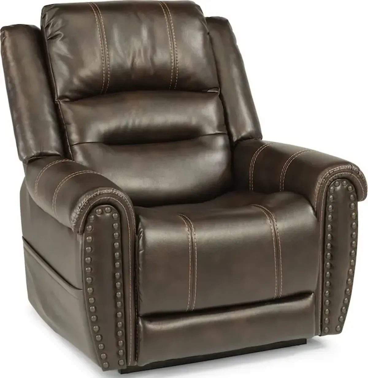 Flexsteel Oscar Brown Power Lift Recliner with Power Headrest