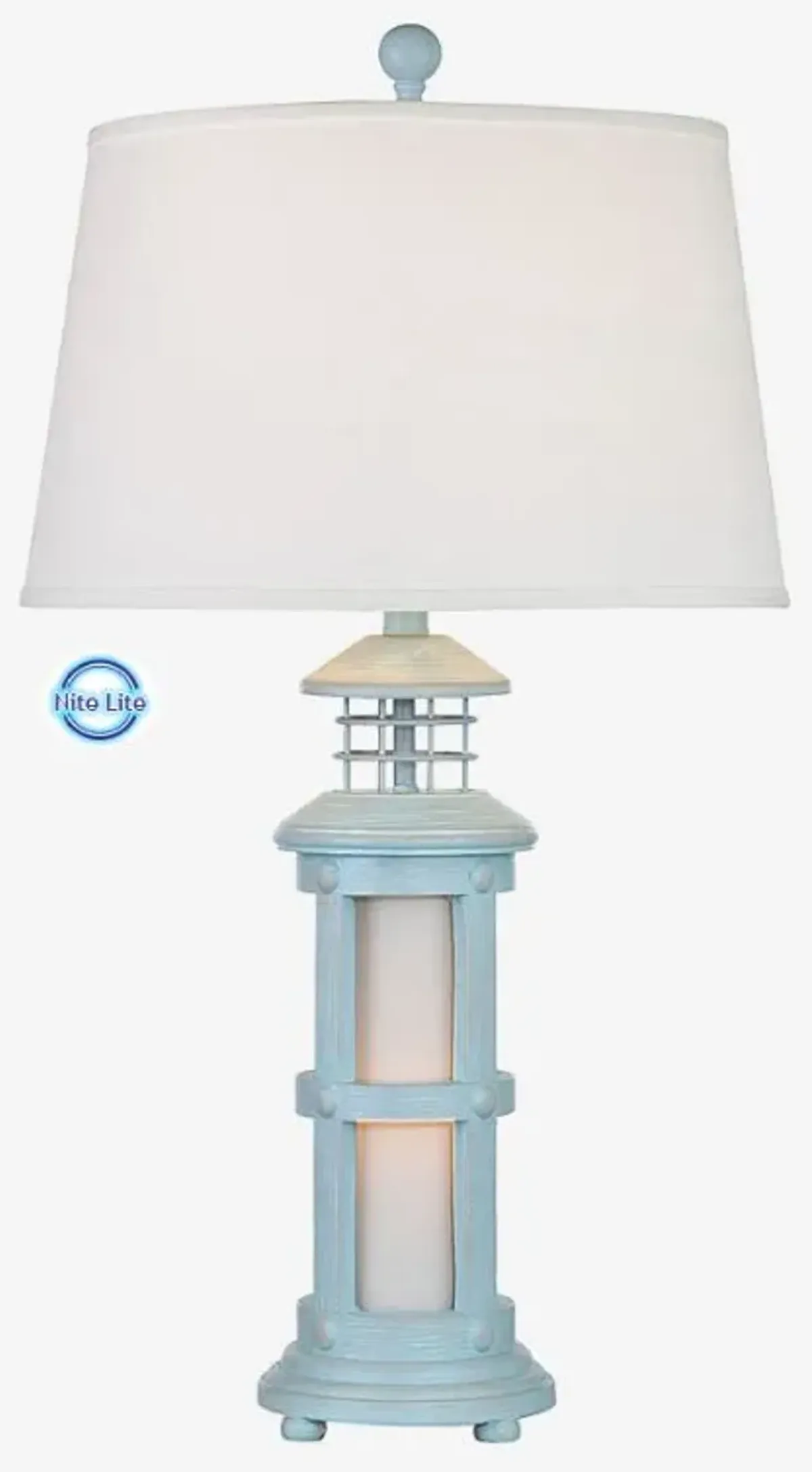 Madison Avenue Glacier Blue Lighthouse Night Light Lantern