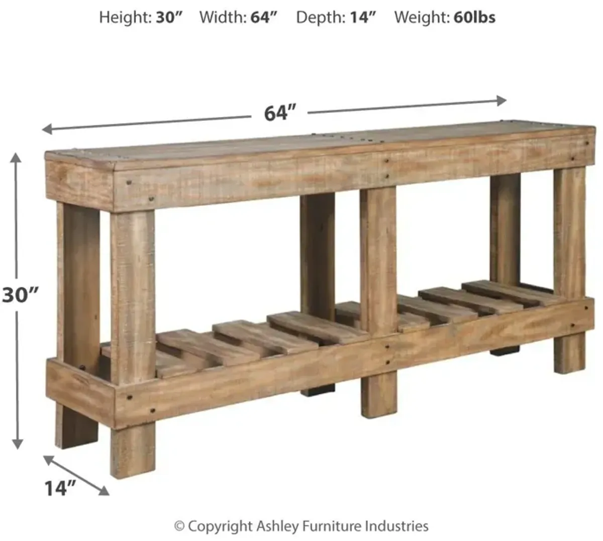 Ashley Susandeer Brown Console Sofa Table