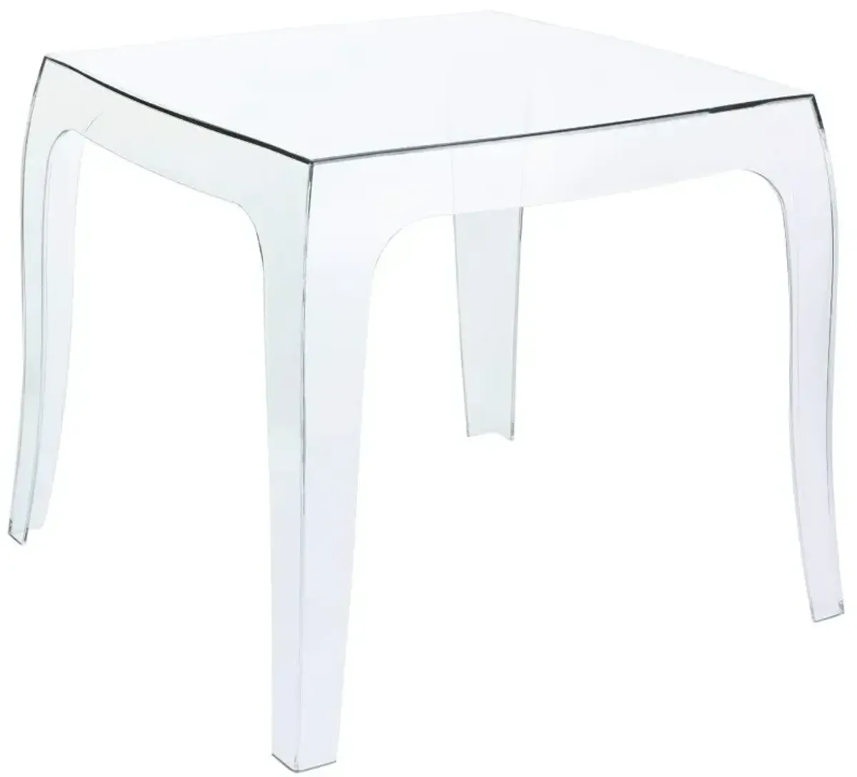Compamia Queen Polycarbonate Side Table Transparent Clear