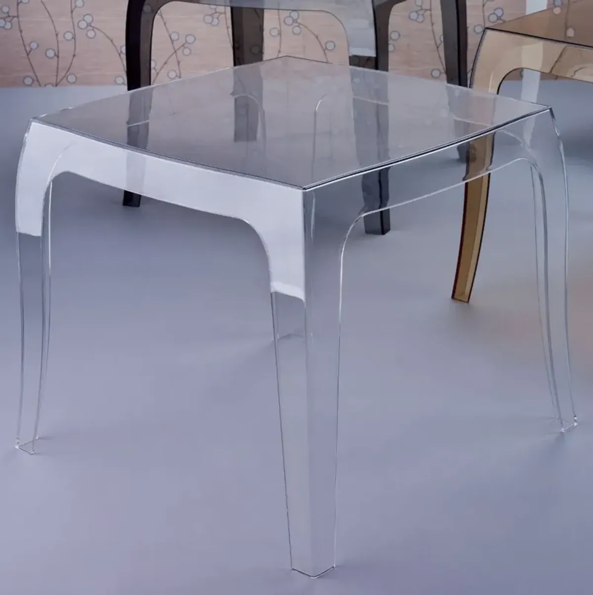 Compamia Queen Polycarbonate Side Table Transparent Clear