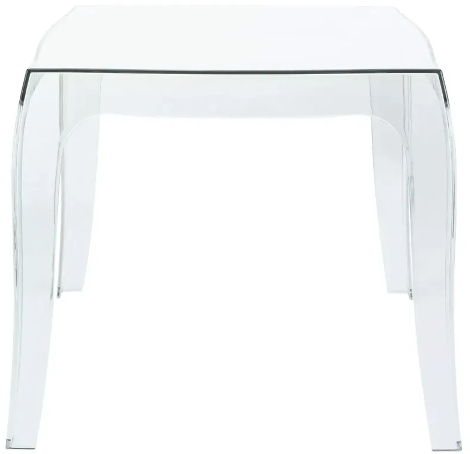 Compamia Queen Polycarbonate Side Table Transparent Clear