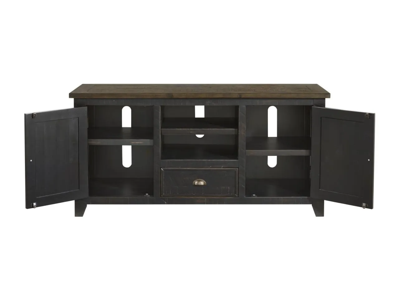 MONTEREY 60 INCH TV STAND IN BLACK & BROWN