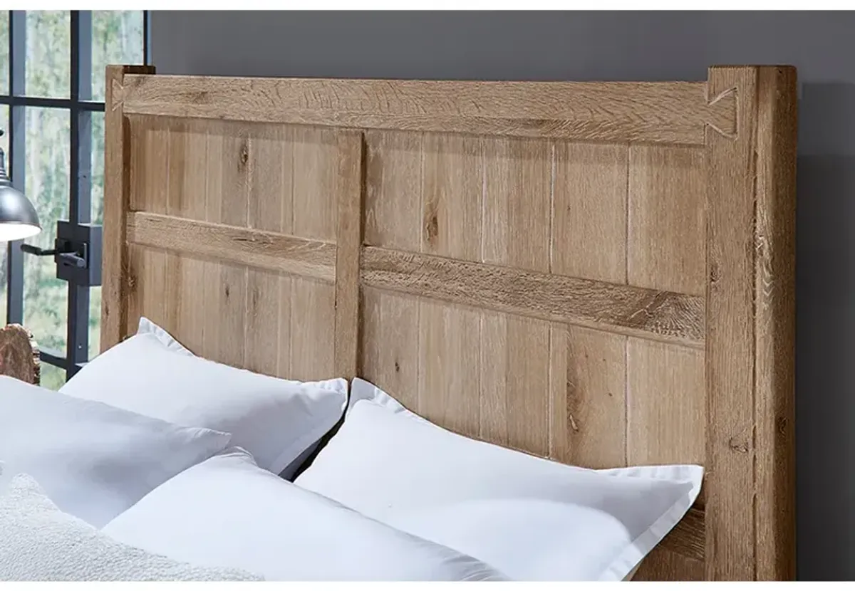 Vaughan-Bassett Dovetail Sun Bleached White Board & Batten Queen Headboard