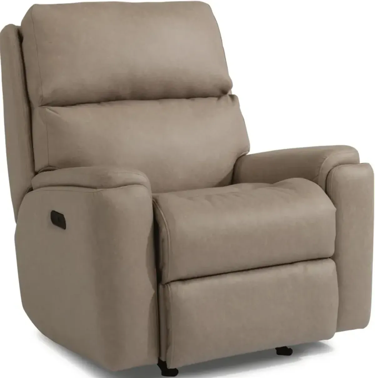 Flexsteel Rio Gray Flint Power Rocking Recliner with Power Headrest