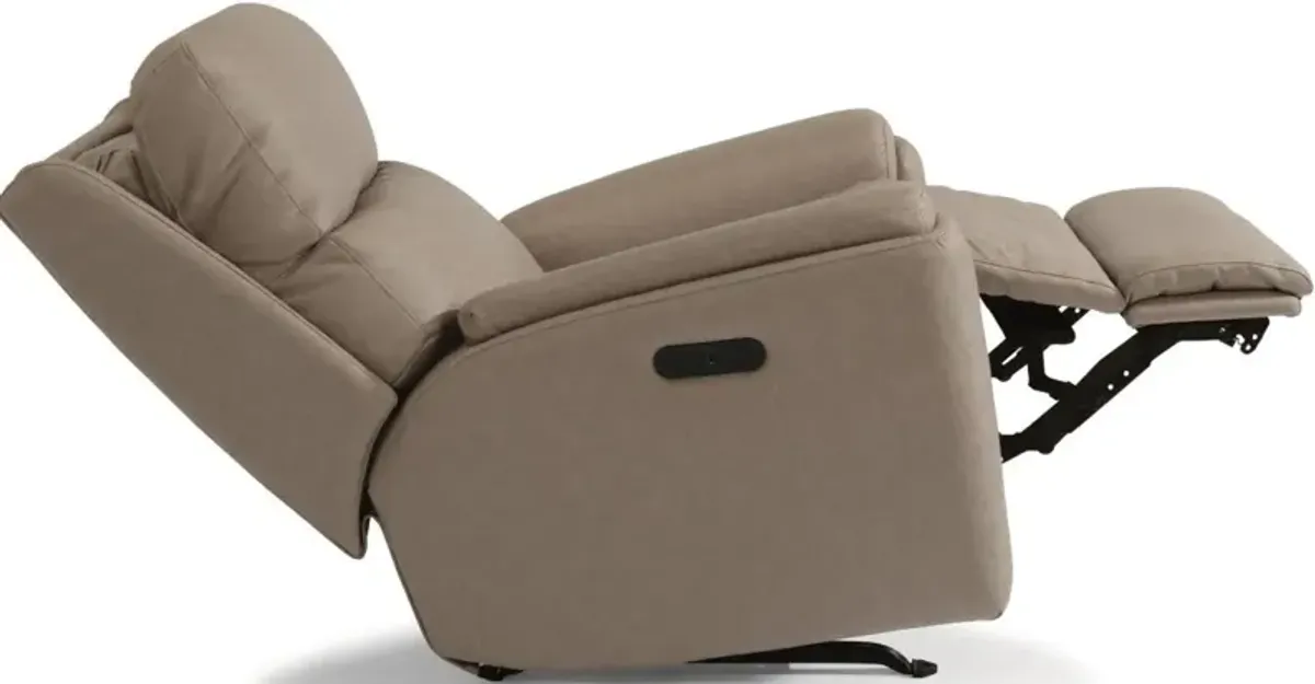 RIO GRAY FLINT POWER ROCKING RECLINER WITH POWER HEADREST