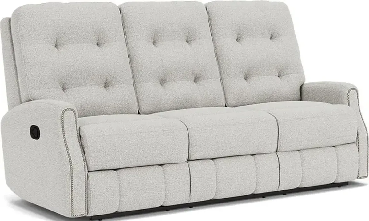 Flexsteel Devon Silver Glacier Reclining Sofa