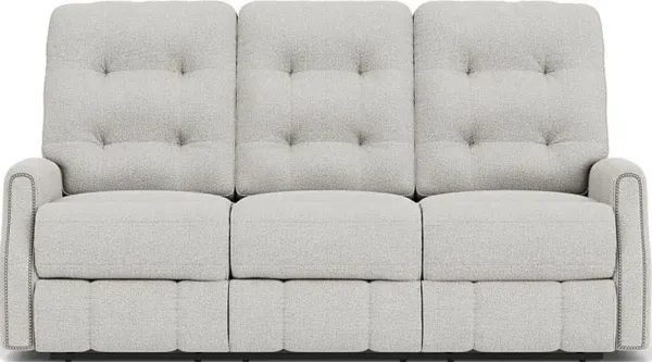Flexsteel Devon Silver Glacier Reclining Sofa