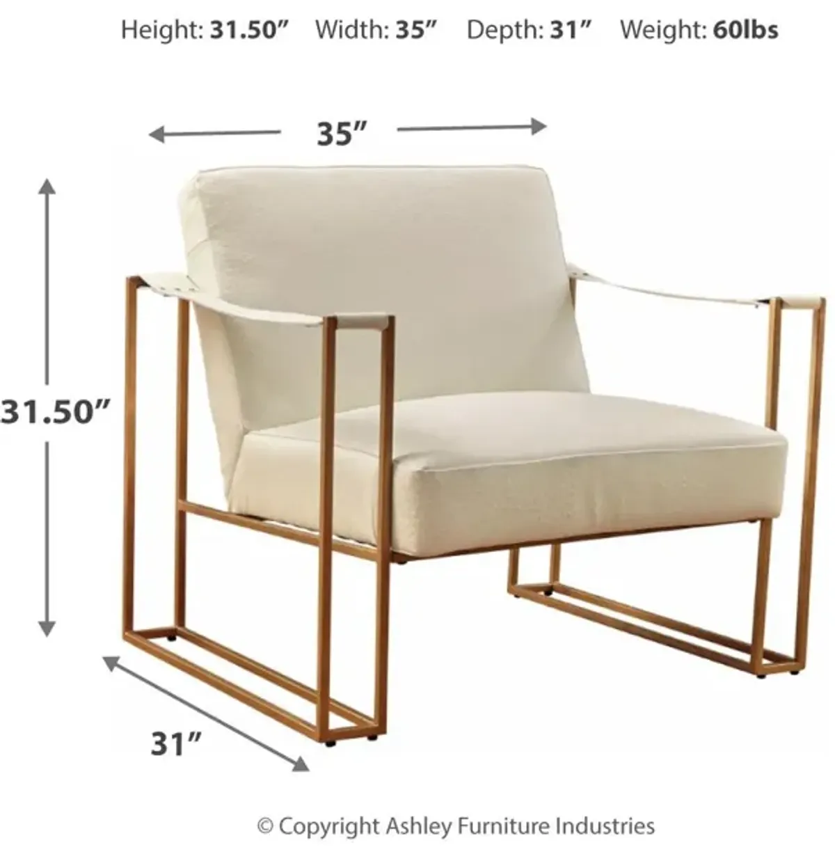 Ashley Kleemore Cream Accent Armchair