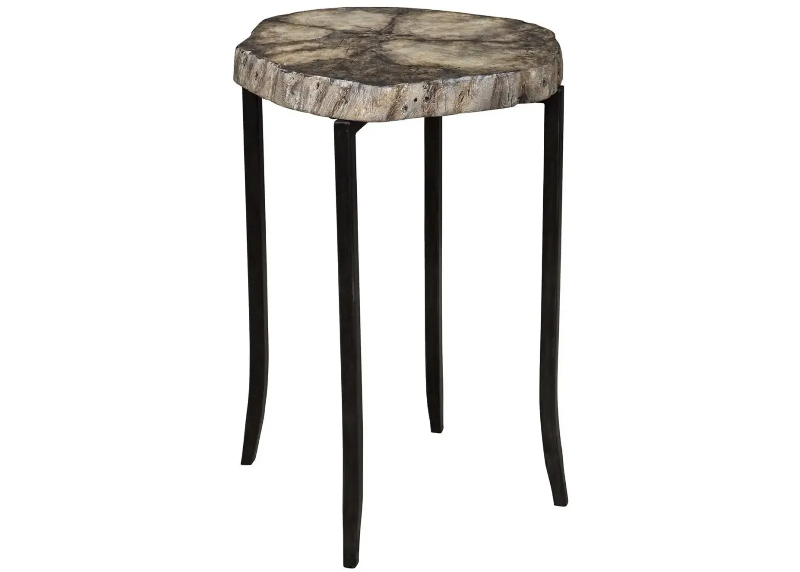 STILES AGED IRON RUSTIC ACCENT TABLE