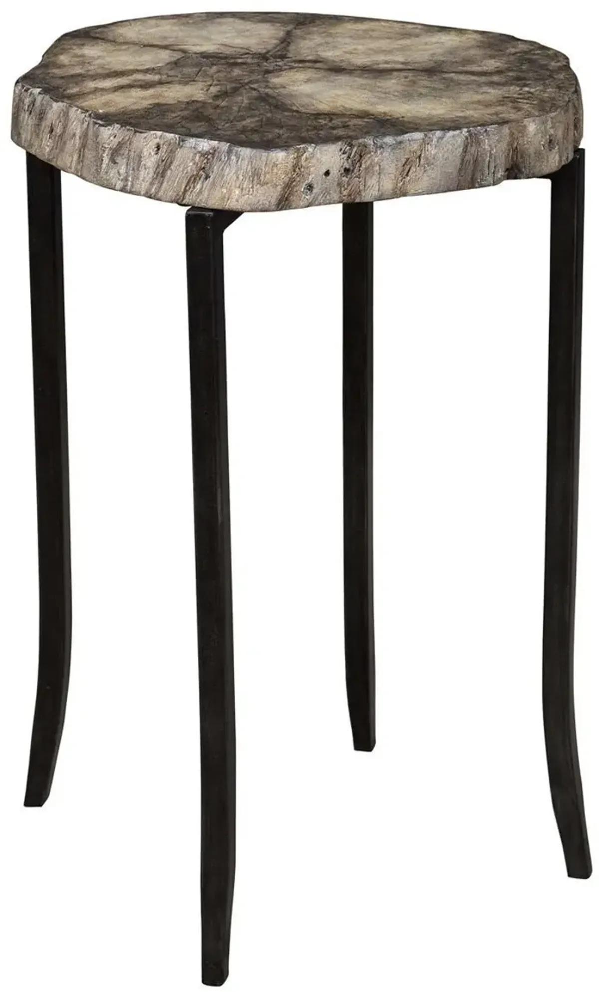 STILES AGED IRON RUSTIC ACCENT TABLE