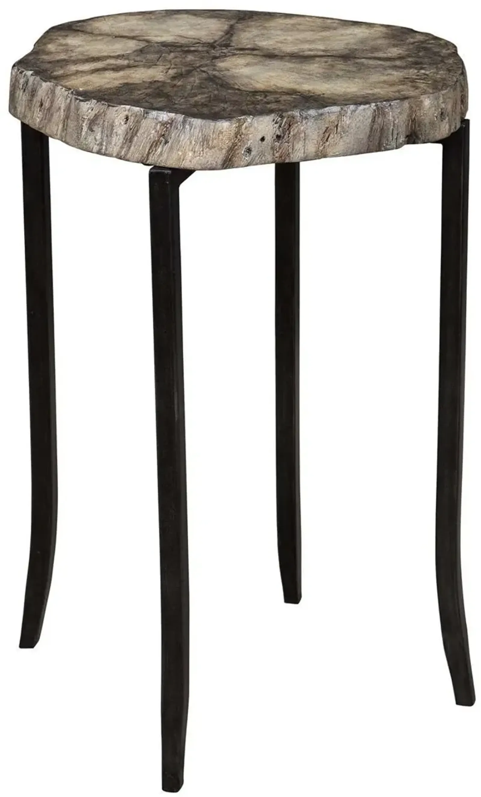 Uttermost Stiles Aged Iron Rustic Accent Table