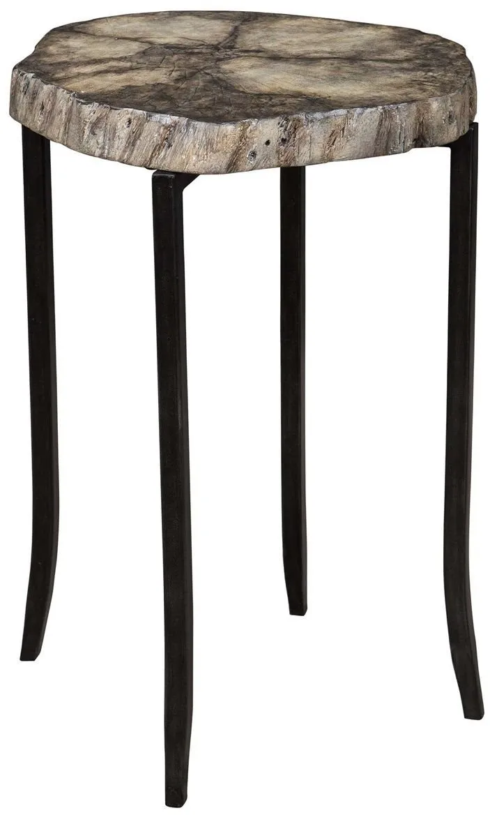 STILES AGED IRON RUSTIC ACCENT TABLE