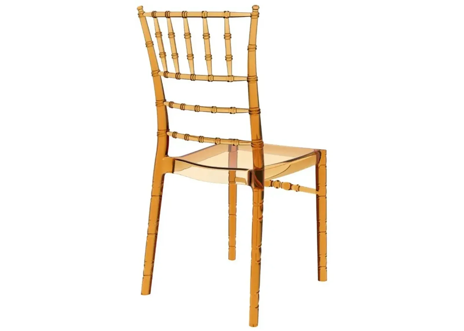 Compamia Chiavari Polycarbonate Dining Chair Transparent Amber