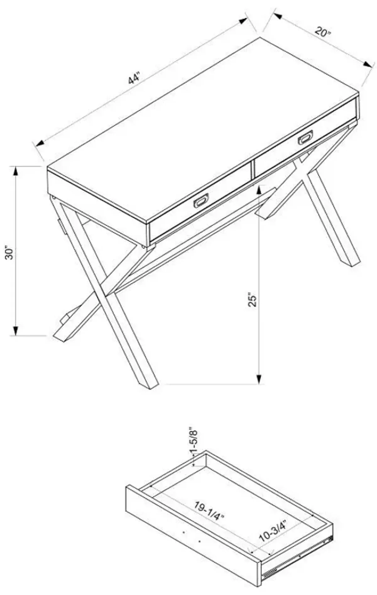 Linon Peggy Raspberry Writing Desk