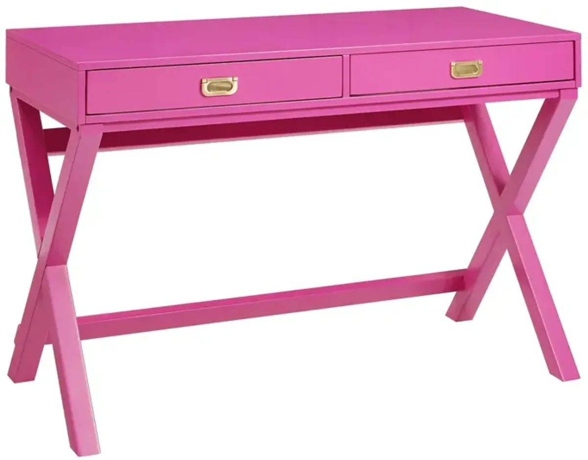 Linon Peggy Raspberry Writing Desk