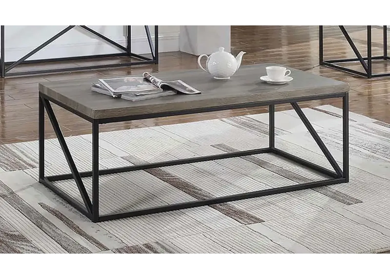 Coaster Birdie Rectangular Engineered Wood Coffee Table Sonoma Grey