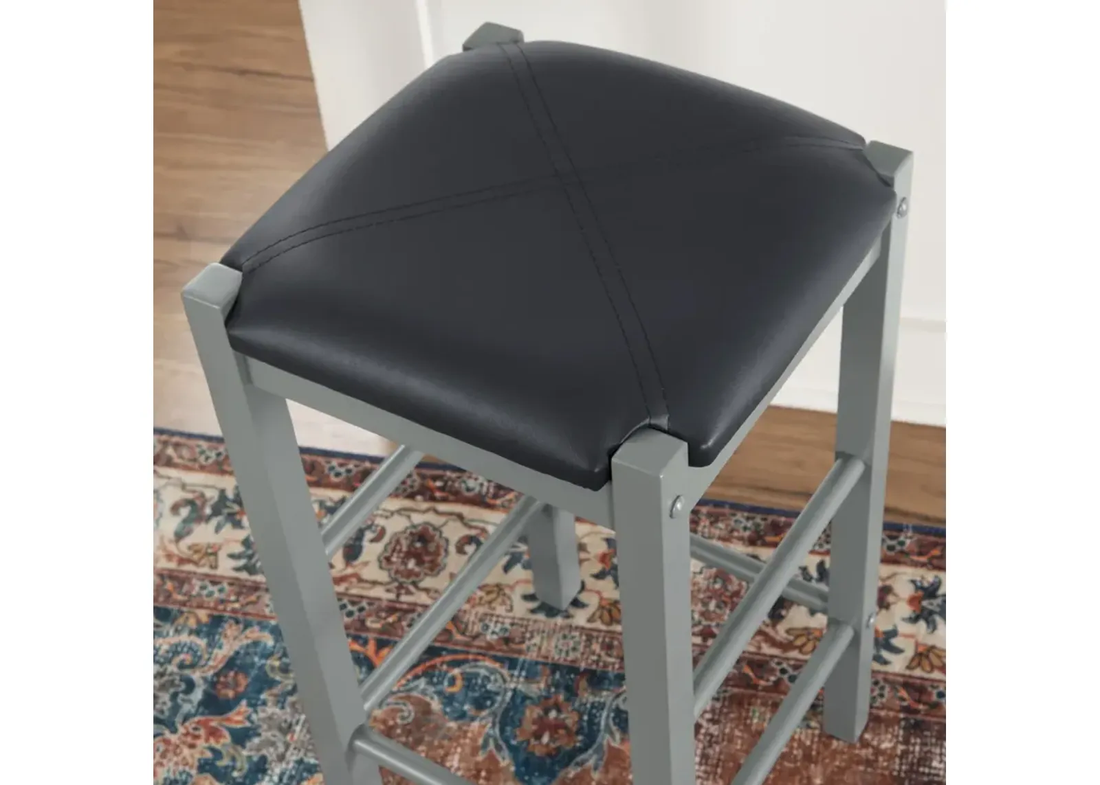 Linon Lancer Backless Counter Stool Grey