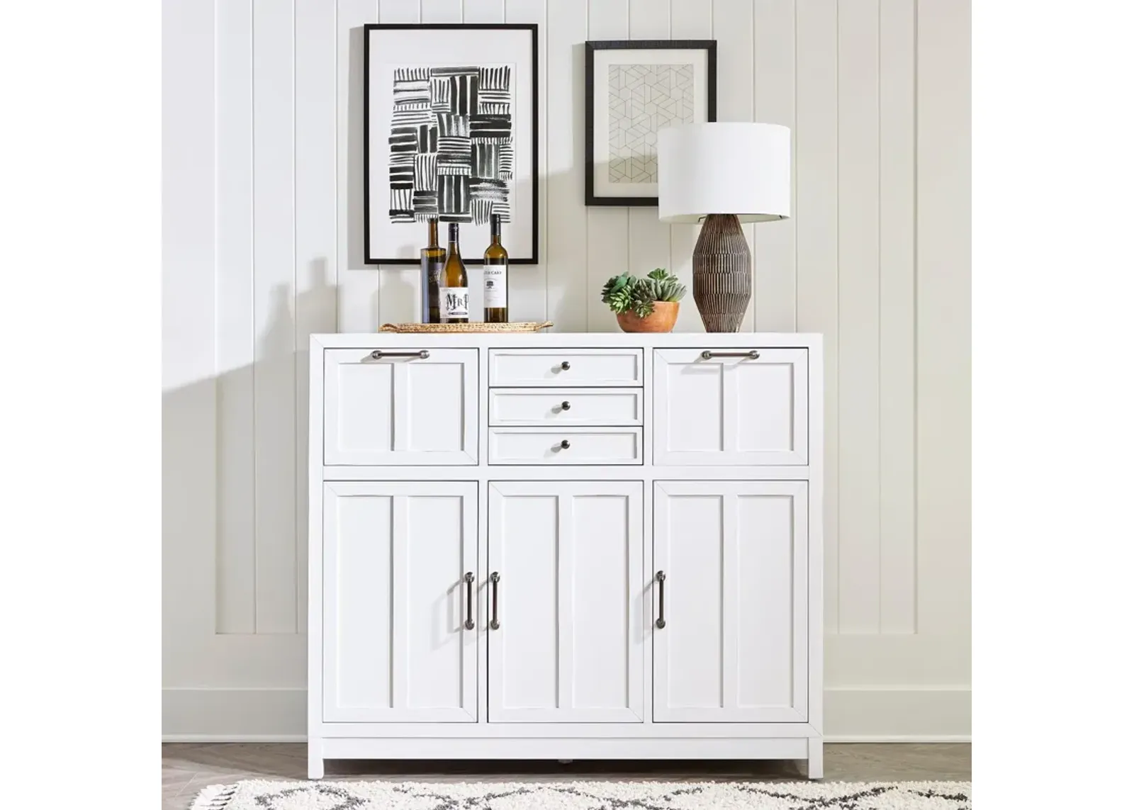 Liberty Furniture Capeside Cottage Porcelain White Buffet